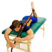 Prone Knee Flexion with Strap